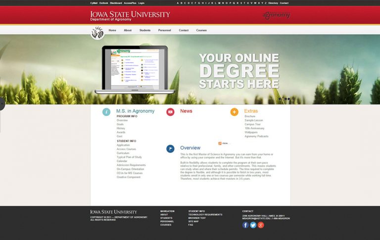 M.S. in Agronomy Web Application